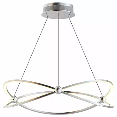 Weave Pendant Lamp: Modern Nickel Chandelier 3D model image 1 