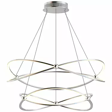 Weave Pendant Lamp: Modern, Nickel, 103W 3D model image 1 