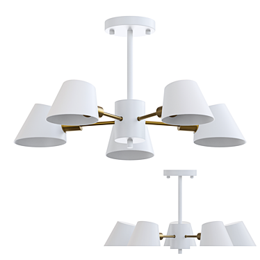 Modern Metal Pendant Lamp - Lampatron MANO 5 3D model image 1 