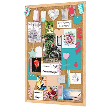 Motivation Corkboard: Inspire Your Desires 3D model image 1 