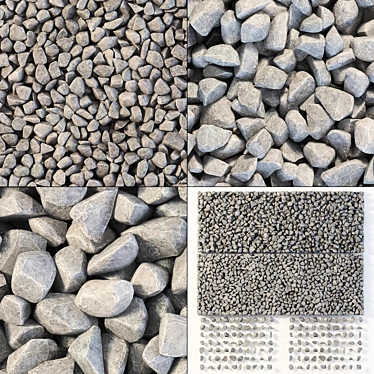 Poly Rock Splinter Decor Kit 3D model image 1 