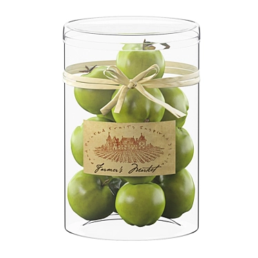 Elegant Faux Green Apple: Lifelike Home Decor 3D model image 1 