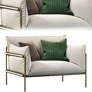 Kaba Outdoor Armchair: Sleek and Modern 3D model image 1 