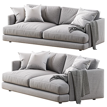 Haven 84" Sofa: Stylish, Spacious, and Comfortable 3D model image 1 