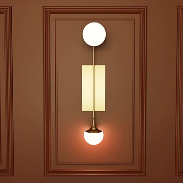 Elegant Andrew Martin Fleming Wall Light 3D model image 1 