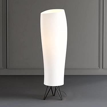 Sleek Polyethylene Floor Lamp 3D model image 1 