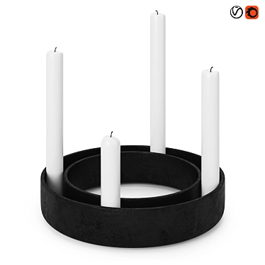 Modern Muuto Gloria Candlestick, Elegant Design 3D model image 1 