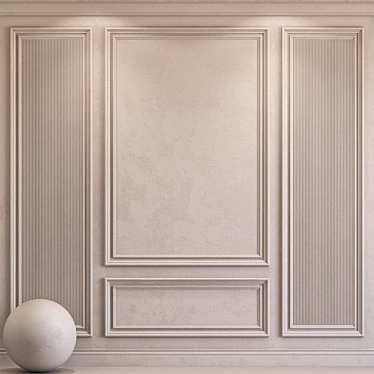 Molded Decorative Plaster: Gray Luxe 3D model image 1 