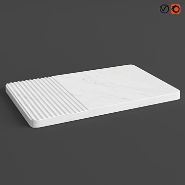 Title: Muuto Groove Plate - Minimalist Ceramic Dish 3D model image 1 