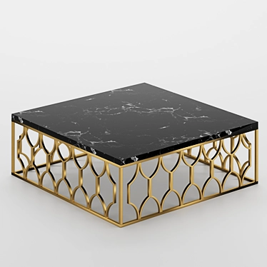 Elegant Marble Coffee Table 3D model image 1 