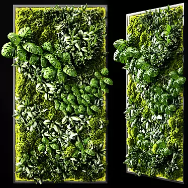 Vertical Greening Module with Lighting 3D model image 1 