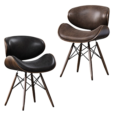 Eclectic Elegance: Ossa Black Chair 3D model image 1 