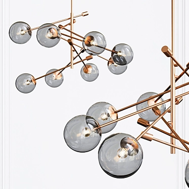 Radiant Elegance Chandelier 3D model image 1 