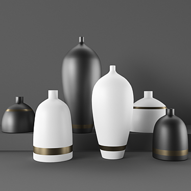 Minimalist Japanese Vases 3D model image 1 