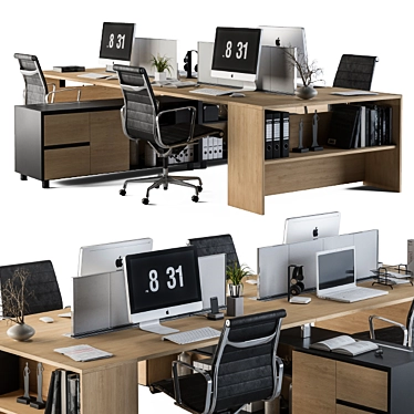 Executive Office Furniture Set 3D model image 1 