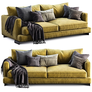 Sleek Flexform Long Island Sofa 3D model image 1 