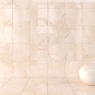 Malena Ivory Wall Tiles: Elegant & Versatile Marble Set 3D model image 1 