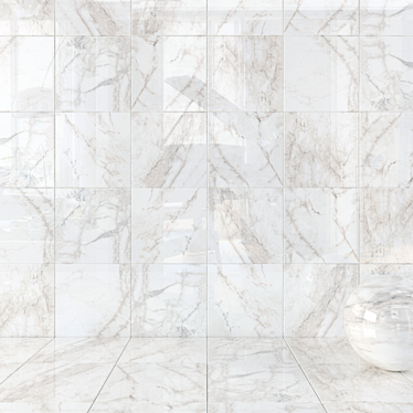 Nora White Marble Wall Tiles 3D model image 1 