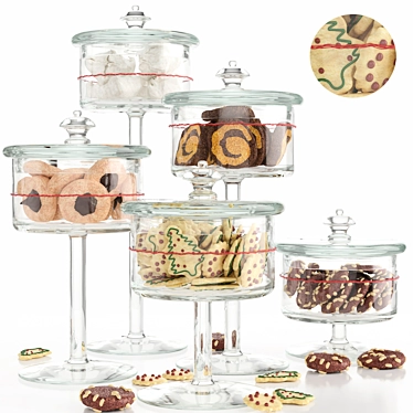Delightful Sweets Set: Cookies, Gingerbread, Chocolate 3D model image 1 