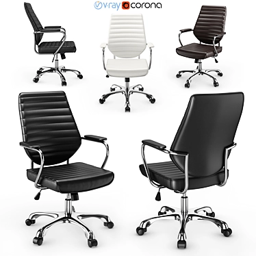 Coaster High Back Office Chair: Stylish & Comfortable 3D model image 1 