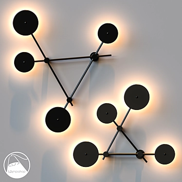 Modern Geometry Wall Sconce 3D model image 1 