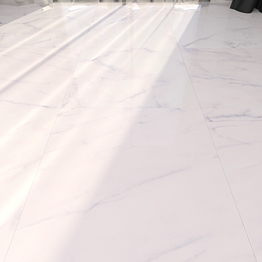 Classic Carrara White Marble Flooring Set 3D model image 1 