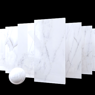 Classic Carrara Marble Set 3D model image 1 