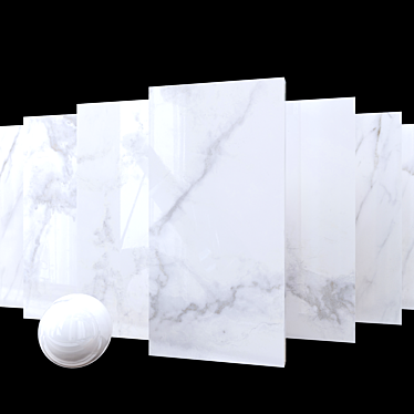 Classic Calacatta Carrara Marble Set 3D model image 1 