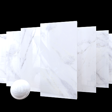 Classic Calacatta Carrara Marble Set 3D model image 1 