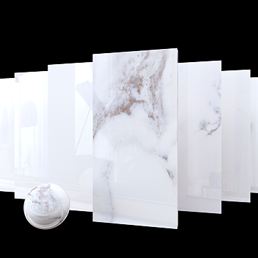 Classic Calacatta White Marble Set 3D model image 1 