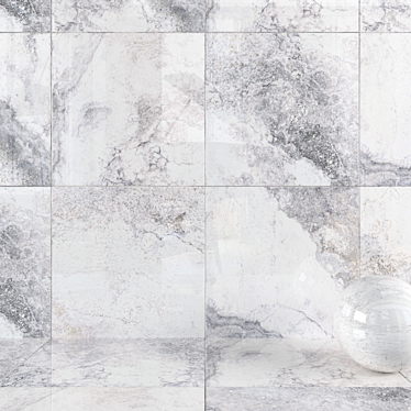  Bizantino Bianco Marble Set - 120x120 cm 3D model image 1 