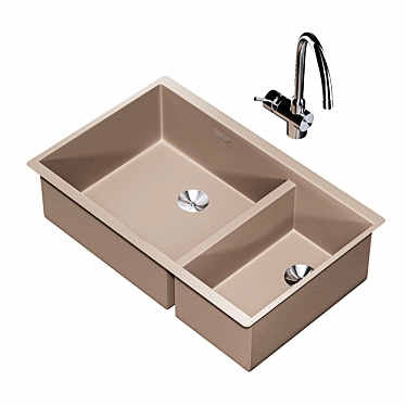 BLANCO SUBLINE 430/270 U: Stunning Composite Sink 3D model image 1 