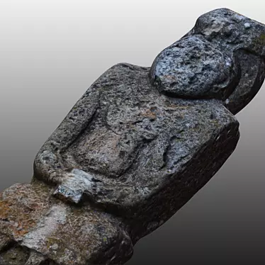 Polovtsian Statue: Ancient Sacred Artifacts | Medieval Stone Figurines 3D model image 1 