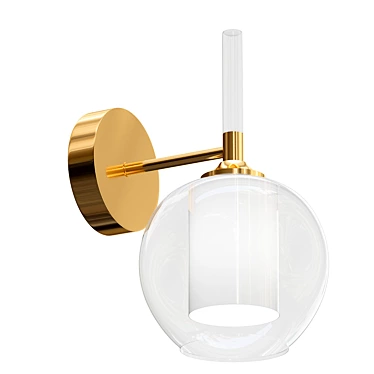 Rustic Bronze Wall Sconce 3D model image 1 