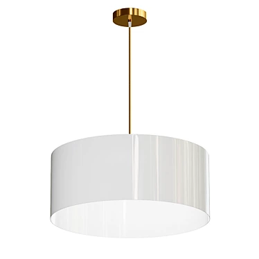 Modern Round Textile Chandelier 3D model image 1 