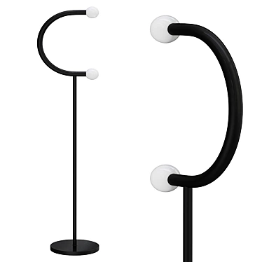 Modern Minimalist C-Floor Lamp 3D model image 1 