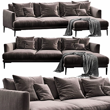 Elegant Bonaldo Paraiso Chaise Lounge: Sleek Design for Ultimate Comfort 3D model image 1 