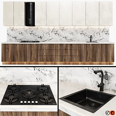 Versatile Kitchen006 - 3D Model & Rendering 3D model image 1 