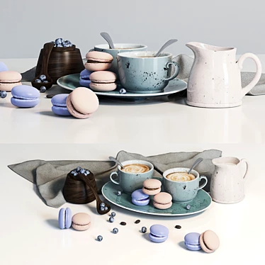 Blueberry Bliss Decorative Dish Set 3D model image 1 