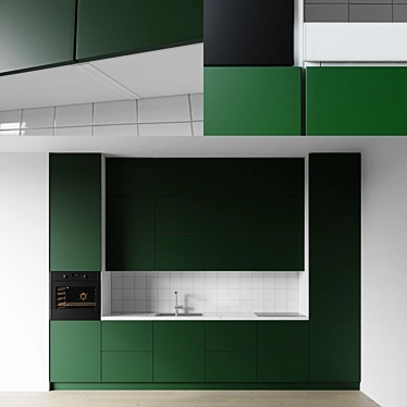 Modern Kitchen Ensemble 3D model image 1 