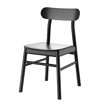 Sleek Black Ikea Ronninge Chair 3D model image 1 