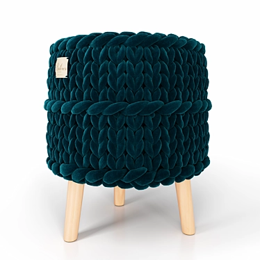 Handmade Knitted Pouf by BETIRES HOME 3D model image 1 