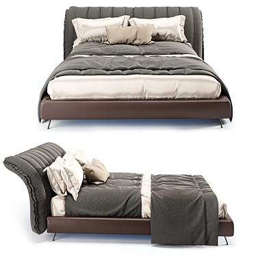 Modern Italian Bed: ON LINE 3D model image 1 