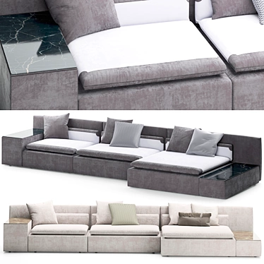 Elegant Serbelloni Sofa: VittoriaFrigerio 3D model image 1 