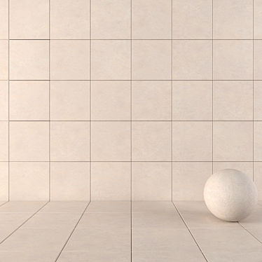 Basalt Beige Concrete Wall Tiles 3D model image 1 