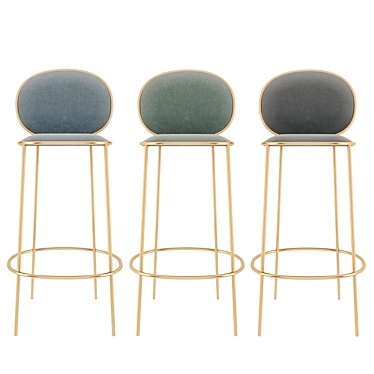 Sleek and Chic Stay Bar Stool 3D model image 1 