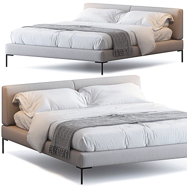 Modern Elegance: CHARLES Bed 3D model image 1 