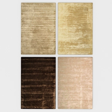 Silky Smooth Chrome Rug: Contemporary Elegance 3D model image 1 