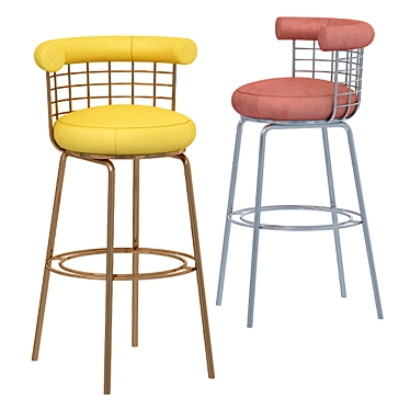 Modern Berry Bar Chair 3D model image 1 