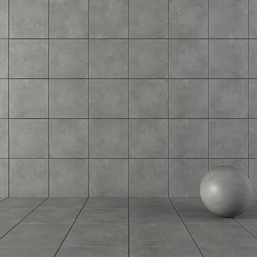 CORE Anthracite Concrete Wall Tiles 3D model image 1 